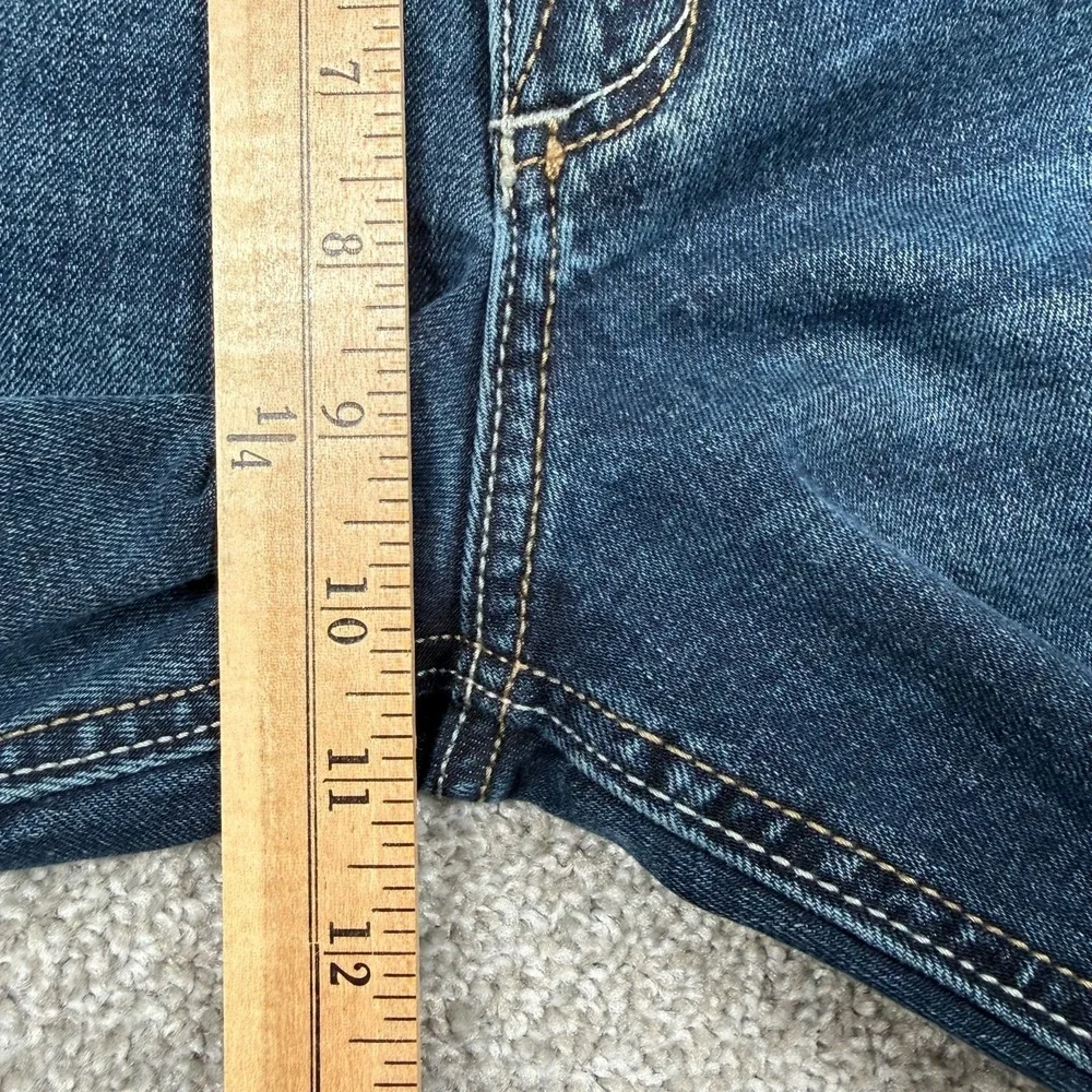 Rock & Republic Jeans Men's 33x32 Straight Stretch Blue Denim Embroidered